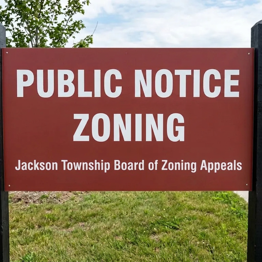 Public Notice Zoning Board Sign